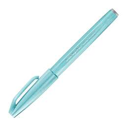 Pentel - Pentel Brush Sign Pen Fırça Uçlu Kalem Pale Blue