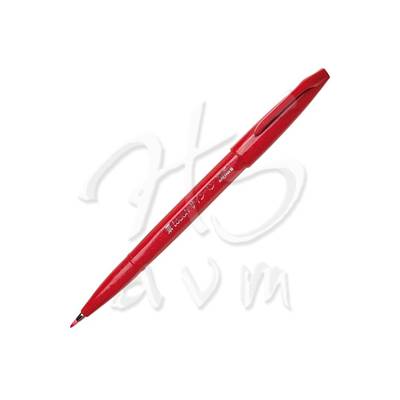 Pentel Fude Touch Brush Sign Pen Kırmızı