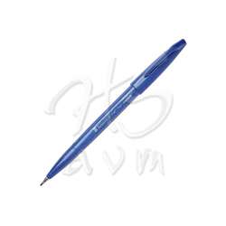 Pentel - Pentel Fude Touch Brush Sign Pen Mavi