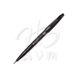 Pentel - Pentel Fude Touch Brush Sign Pen Siyah