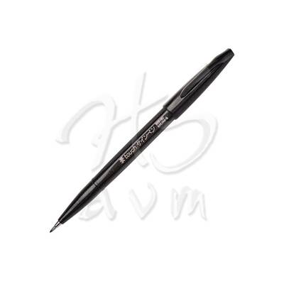 Pentel Fude Touch Brush Sign Pen Siyah