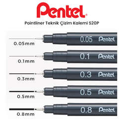 Pentel - Pentel Pointliner Teknik Çizim Kalemi S20P