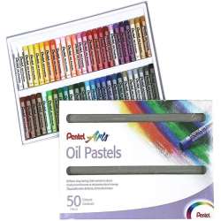 Pentel - Pentel Yağlı Oil Pastel 50 Renk