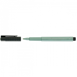 Faber Castell - Faber Castell Pitt Artist Pen Çizim Kalemi Green Metallic 294 1.5mm