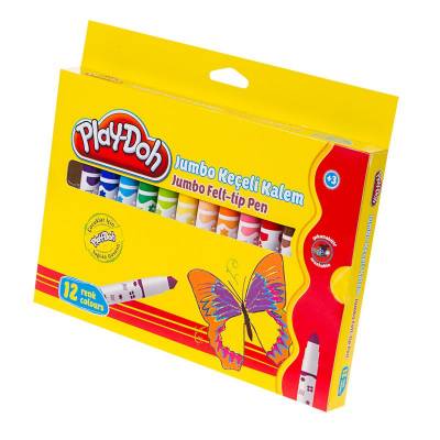 Play-Doh 12 Renk Jumbo Keçeli Kalem 8mm KE010