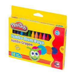 Play-Doh - Play-Doh 12 Renk Jumbo Mum Boya 11mm CR005