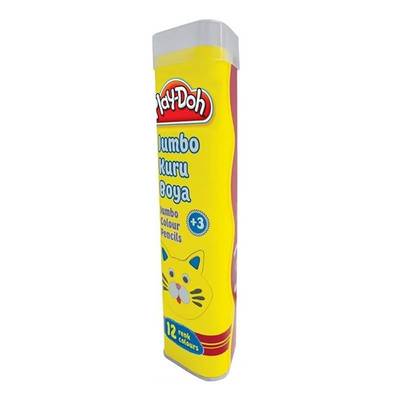 Play-Doh 12 Renk Jumbo Üçgen Tüp Kuru Boya KU006