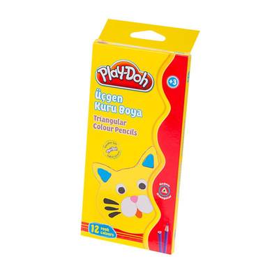 Play-Doh 12 Renk Üçgen Kuru Boya KU012