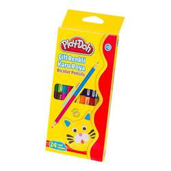 Play-Doh - Play-Doh Bicolor 24 Renk 12li Çift Renkli Kuru Boya KU011
