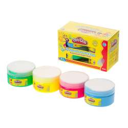 Play-Doh - Play-Doh Jumbo Fosforlu Parmak Boya 4 Renk 70ml PR016