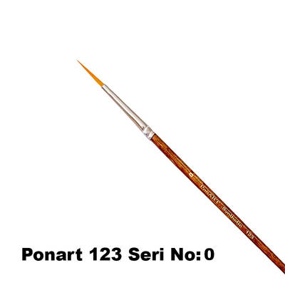 Ponart 123 Seri Sentetik Yuvarlak Uçlu Fırça No 0