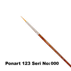 Ponart - Ponart 123 Seri Sentetik Yuvarlak Uçlu Fırça No 3/0