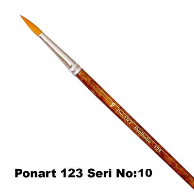 Ponart 123 Seri Sentetik Yuvarlak Uçlu Fırça No 10