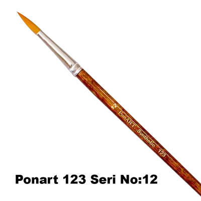 Ponart 123 Seri Sentetik Yuvarlak Uçlu Fırça No 12