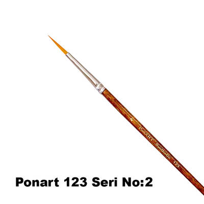 Ponart 123 Seri Sentetik Yuvarlak Uçlu Fırça No 2