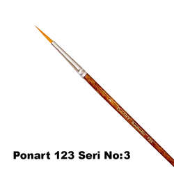 Ponart - Ponart 123 Seri Sentetik Yuvarlak Uçlu Fırça No 3