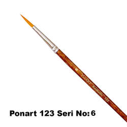 Ponart - Ponart 123 Seri Sentetik Yuvarlak Uçlu Fırça No 6