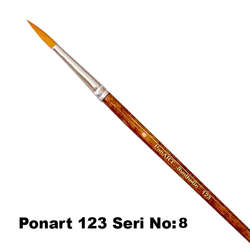 Ponart - Ponart 123 Seri Sentetik Yuvarlak Uçlu Fırça No 8
