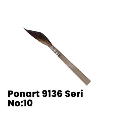 Ponart 9136 Seri Samur Seramik ve Porselen Fırçası No 10