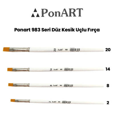 Ponart 983 Seri Düz Kesik Uçlu Fırça