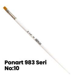 Ponart - Ponart 983 Seri Düz Kesik Uçlu Fırça No 10