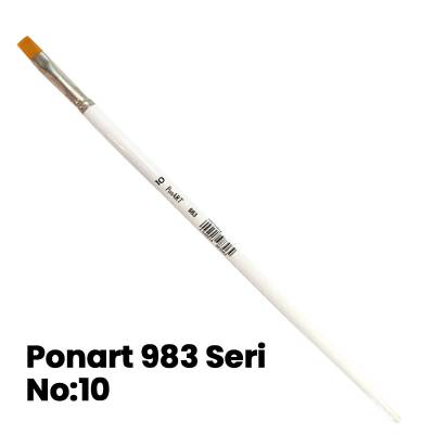 Ponart 983 Seri Düz Kesik Uçlu Fırça No 10