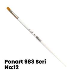 Ponart - Ponart 983 Seri Düz Kesik Uçlu Fırça No 12