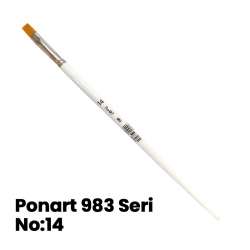 Ponart - Ponart 983 Seri Düz Kesik Uçlu Fırça No 14