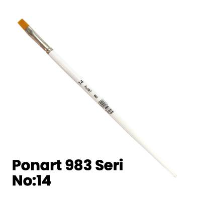 Ponart 983 Seri Düz Kesik Uçlu Fırça No 14