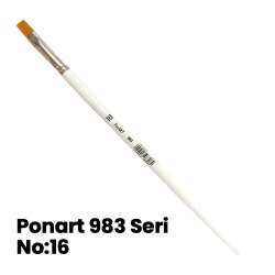 Ponart - Ponart 983 Seri Düz Kesik Uçlu Fırça No 16
