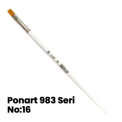 Ponart 983 Seri Düz Kesik Uçlu Fırça No 16