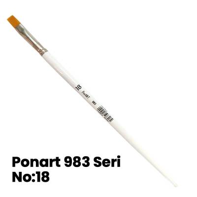 Ponart 983 Seri Düz Kesik Uçlu Fırça No 18