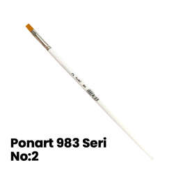 Ponart - Ponart 983 Seri Düz Kesik Uçlu Fırça No 2