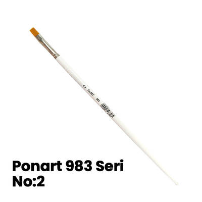 Ponart 983 Seri Düz Kesik Uçlu Fırça No 2