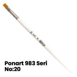 Ponart - Ponart 983 Seri Düz Kesik Uçlu Fırça No 20