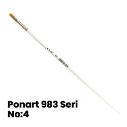 Ponart - Ponart 983 Seri Düz Kesik Uçlu Fırça No 4