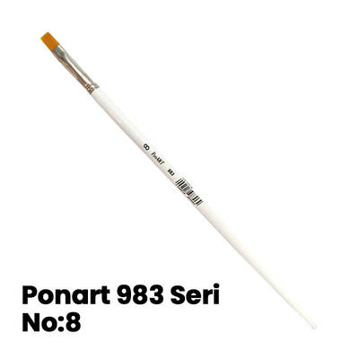 Ponart 983 Seri Düz Kesik Uçlu Fırça No 8