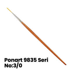 Ponart - Ponart 9835 Seri Round Long Çizgi Fırçası No 3/0