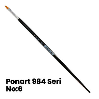 Ponart 984 Seri Kedi Dili Fırça No 6