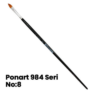 Ponart 984 Seri Kedi Dili Fırça No 8