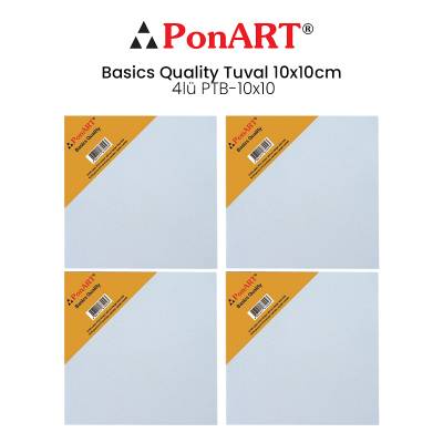 Ponart Basics Quality Tuval 10x10cm 4lü PTB-10x10