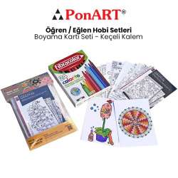 Ponart - Ponart Boyama Kartı Seti - Keçeli Kalem PHS-16