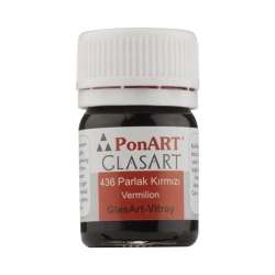 Ponart - Ponart Cam Boyası 20ml Kırmızı