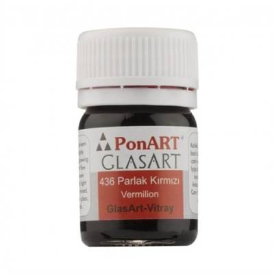 Ponart Cam Boyası 20ml Kırmızı