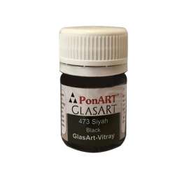 Ponart - Ponart Cam Boyası 20ml Siyah