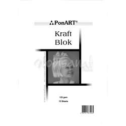 Ponart - Ponart Kraft Blok 125g 35x50 15 Sayfa