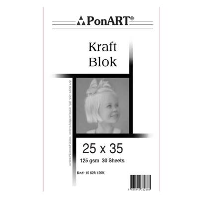 Ponart Kraft Blok Resim Defteri 125g 30 Yaprak 25x35 10 628 126