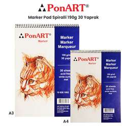 Ponart - Ponart Marker Pad Spiralli 190g 30 Yaprak