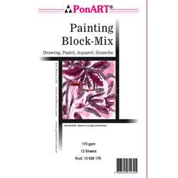Ponart - Ponart Painting Block Mix 170g 12 yp 25x35