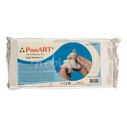 Ponart - Ponart Seramik Hamuru 1000g Beyaz